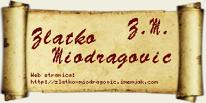 Zlatko Miodragović vizit kartica